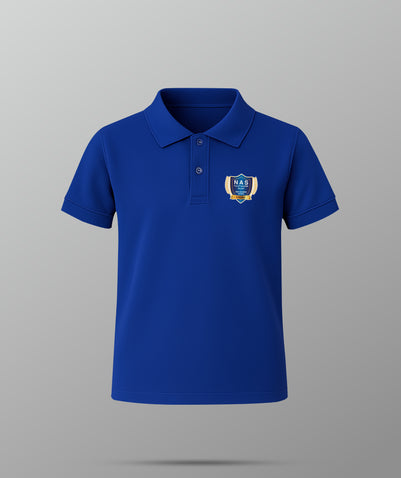 Unisex Blue PE-Polo T-shirt (KG – GR5)-NAS